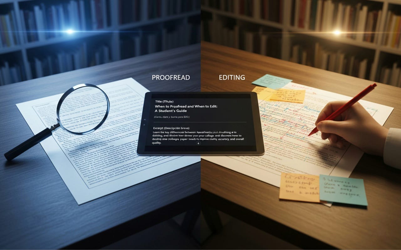 When to Proofread and When to Edit: A Student’s Guide - Professional editing and proofreading services guide