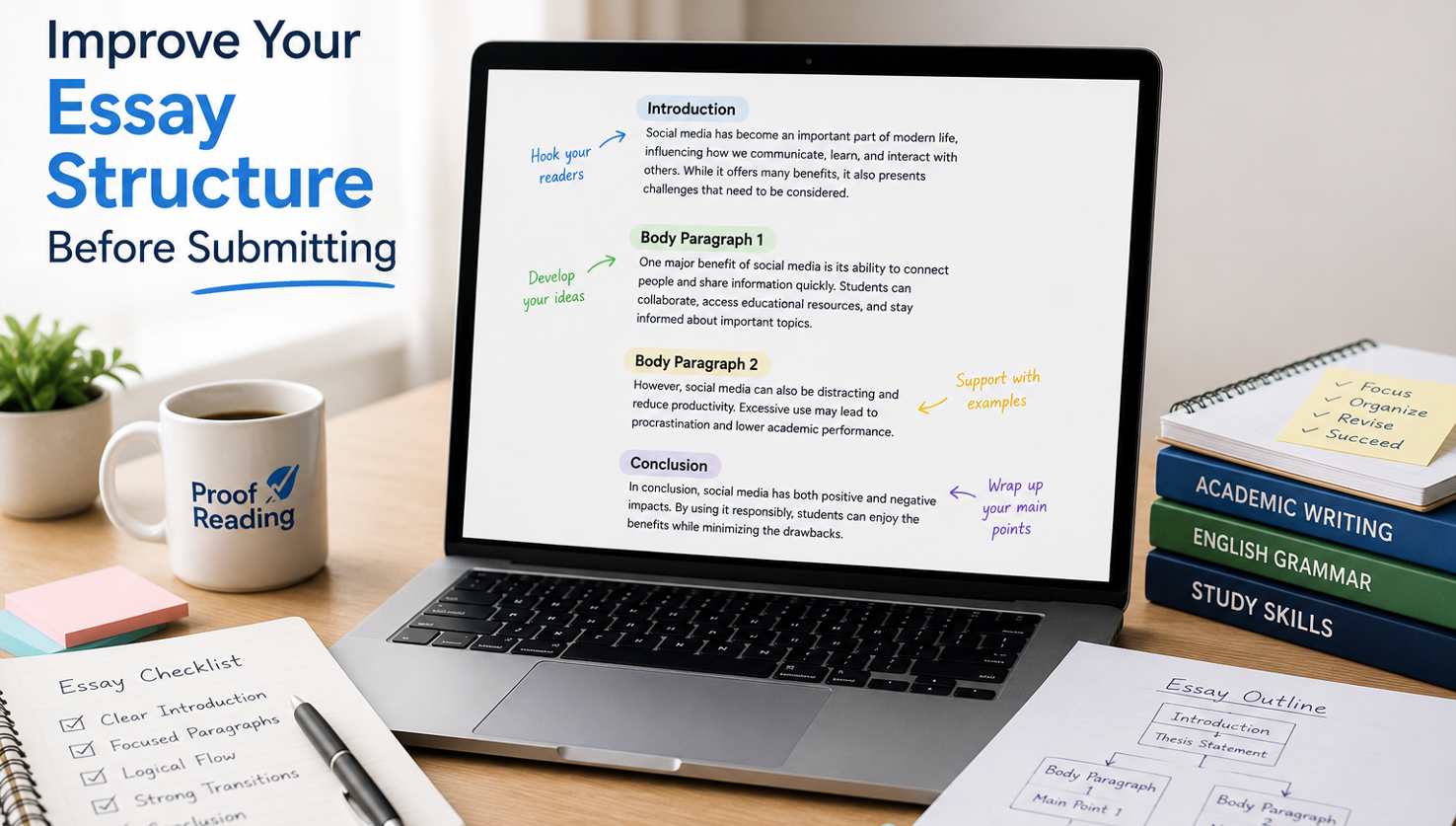 7 Ways to Improve Your Essay Structure Before Submission - Professional proofreading and editing services resource